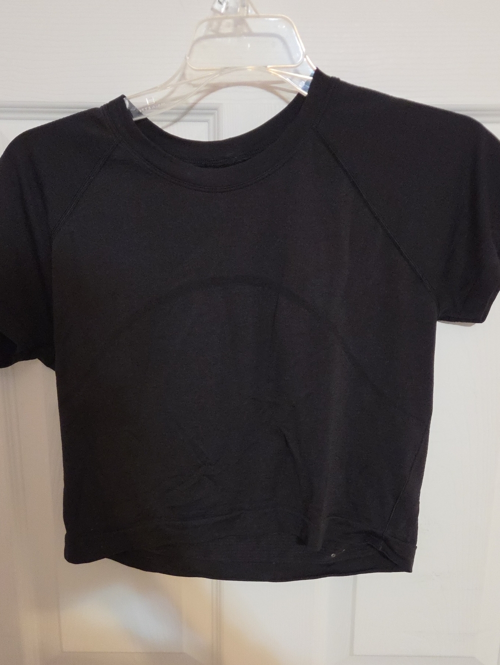 lululemon athletica Black Short Sleeve Swiftly Tech Crop Tee